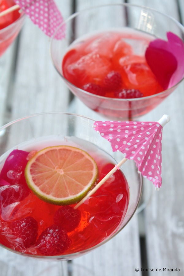 rose and raspberry cocktail